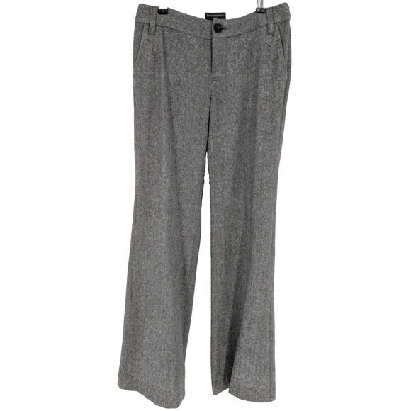 Banana Republic Wide Leg Pants Size 0 Gray Wool Nylon Academia - Picture 1 of 10